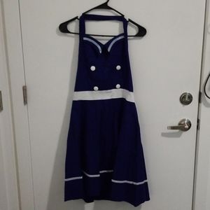 1950s pin up sailor swing dress